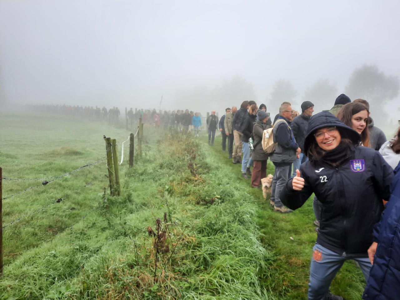 De dauwtrip in Oktober ergens in de velden van Denderbelle