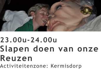 Kusritueel tijdens het slapendoen van de reuzen van de Lustige Geburen